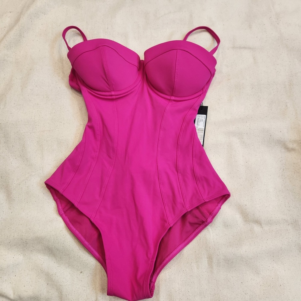 New TA3 Pink Pushy XS Short D /‎ DD One Piece Swimsuit body sculpt Corset